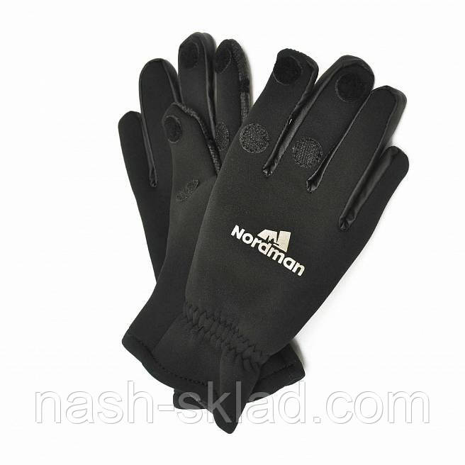 Перчатки неопреновые Nordman для рыбалки и активного отдыха - Черный - фото 1 - id-p1821352193
