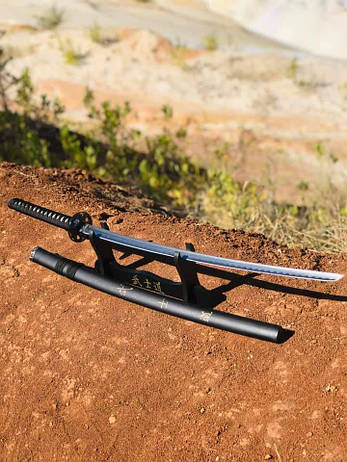 Катана японська сувенірна, самурайський меч, елітний подарунок, + підставка, фото 1