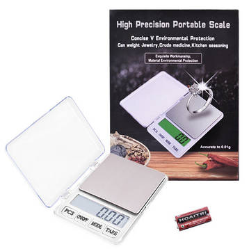 Ювелірні ваги High Precision Portable Scale, max вага 0,6 кг (похибка 0,1 г), фото 1