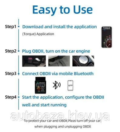 Автомобильный Диагностический Сканер Bluetooth ELM327 XTY14285 OBD.