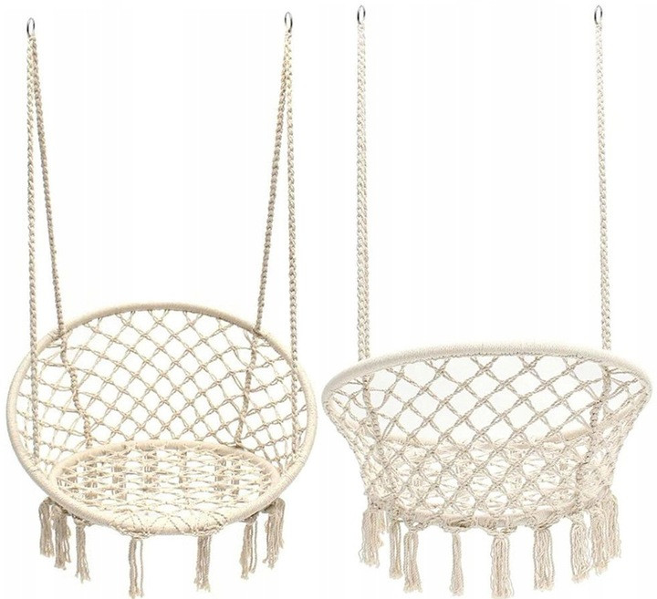 Підвісне крісло-гойдалка бежеве Funfit BOHO Garden 2607
