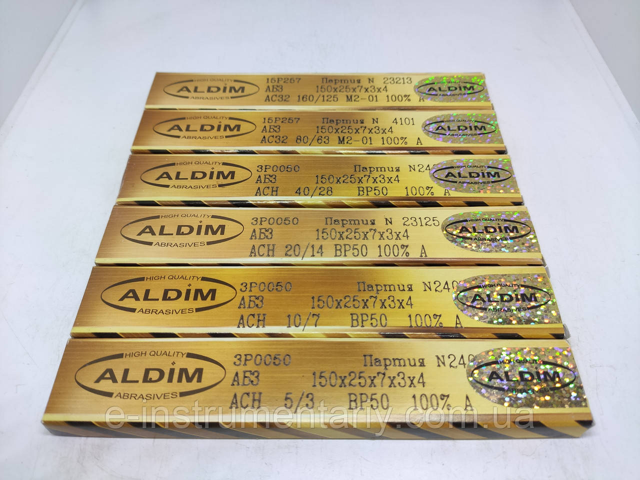 Набір алмазних брусків ALDIM МО та МФФ зі 6 шт 150х25х7х3