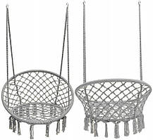 Підвісне крісло-гойдалка сіре  Funfit BOHO Garden 2766