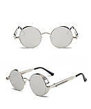 Вінтажні стимпанки сонцезахисні окуляри Ретро Панк авіатор. Чорні, фото 8