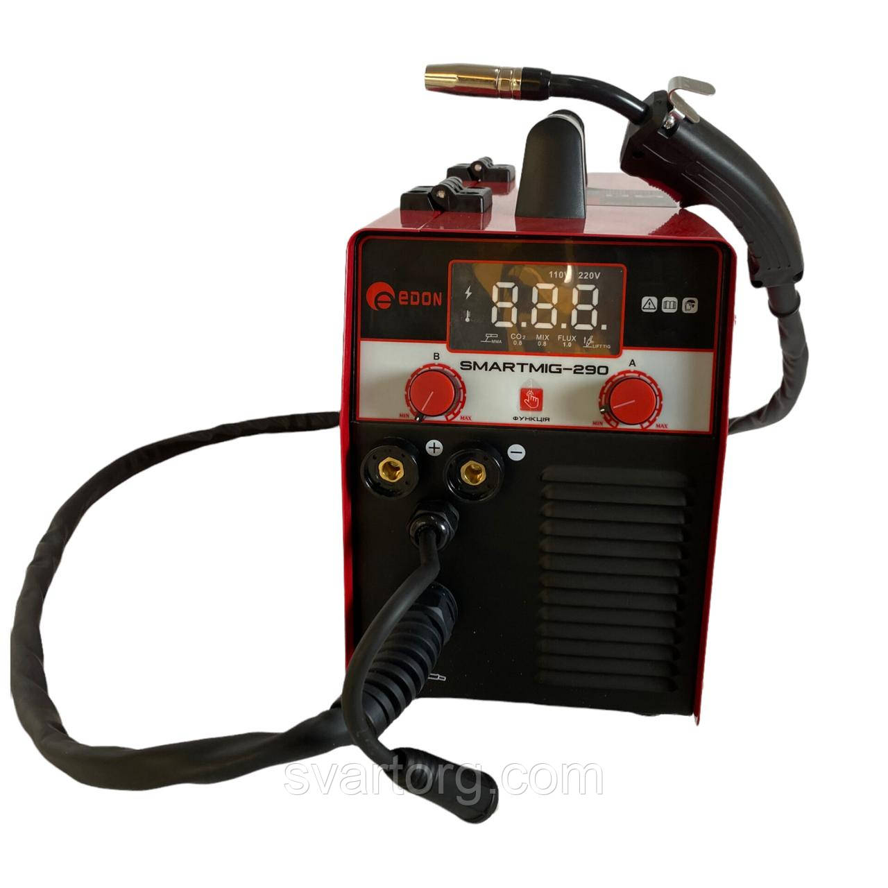 Зварювальний інверторний напівавтомат Edon SmartMIG 290, фото 1