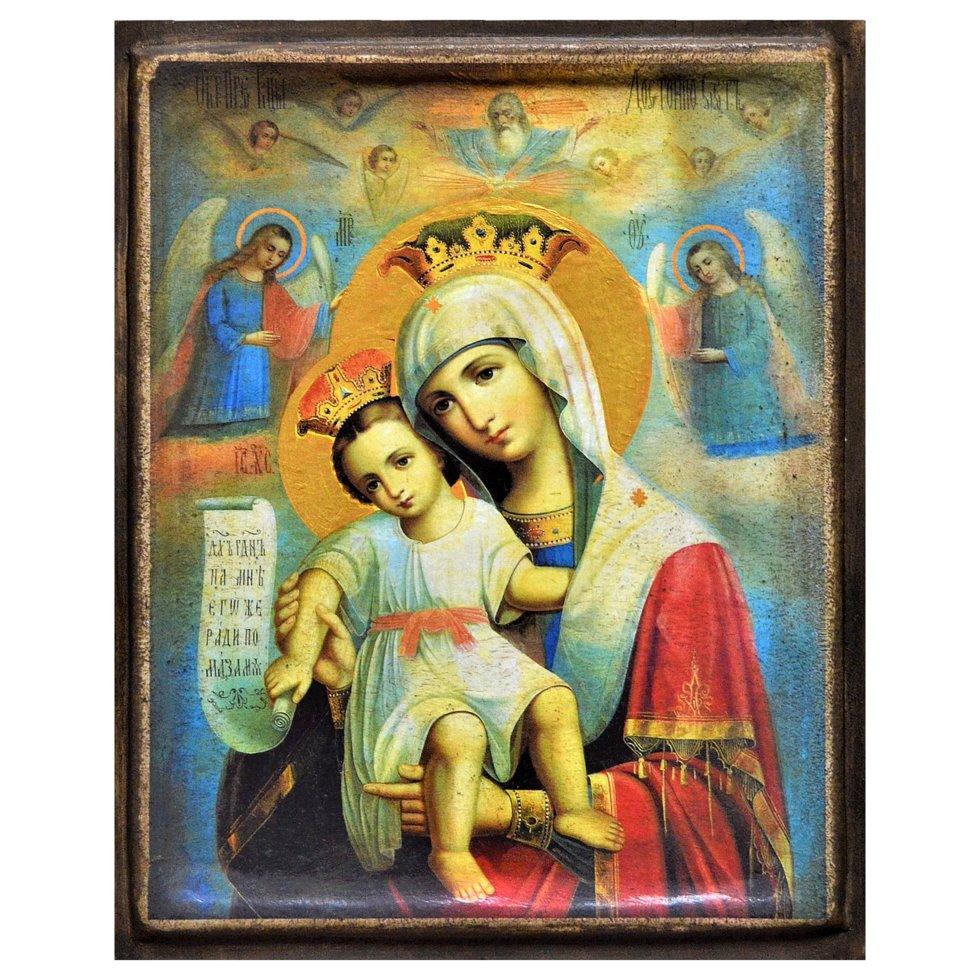 Икона на Дереве "Образ Пресвятой Богородицы Достойно Есть" — Купить ...