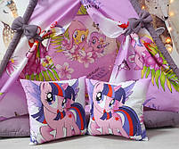 Вігвам та аксесуари великий ігровий намет для дітей курінь с My little pony БОН БОН + Кошик . Повний комплект!, фото 5