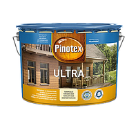 Pinotex Ultra 10 л Высокоэффективная защитная пропитка для древесины с добавлением УФ-фильтра тонируется