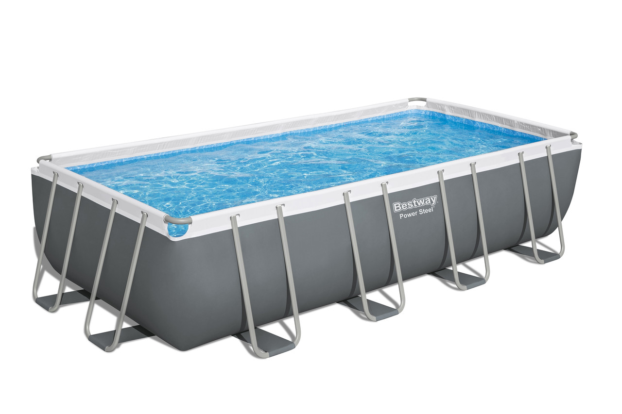 56456 Басейн каркасний прямокутний у комплекті Power Steel 4.12m x 2.01m x 1.22m Rectangular Pool Set