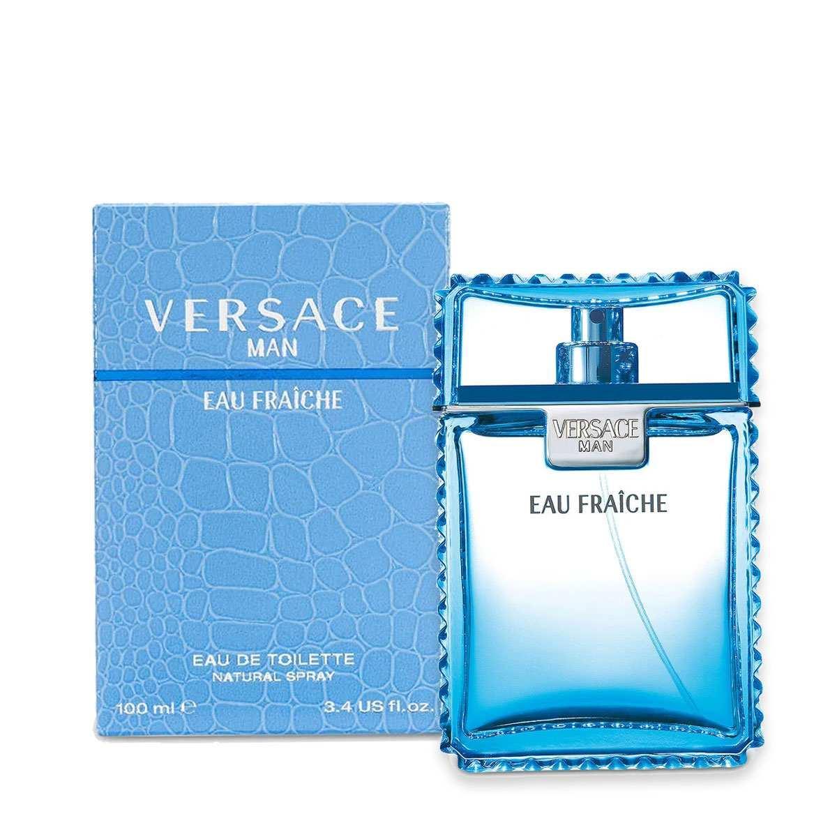 Деревні водяні парфуми Versace Man Eau Fraiche 100ml оригінал, цитрусовий фужерний аромат для чоловіків