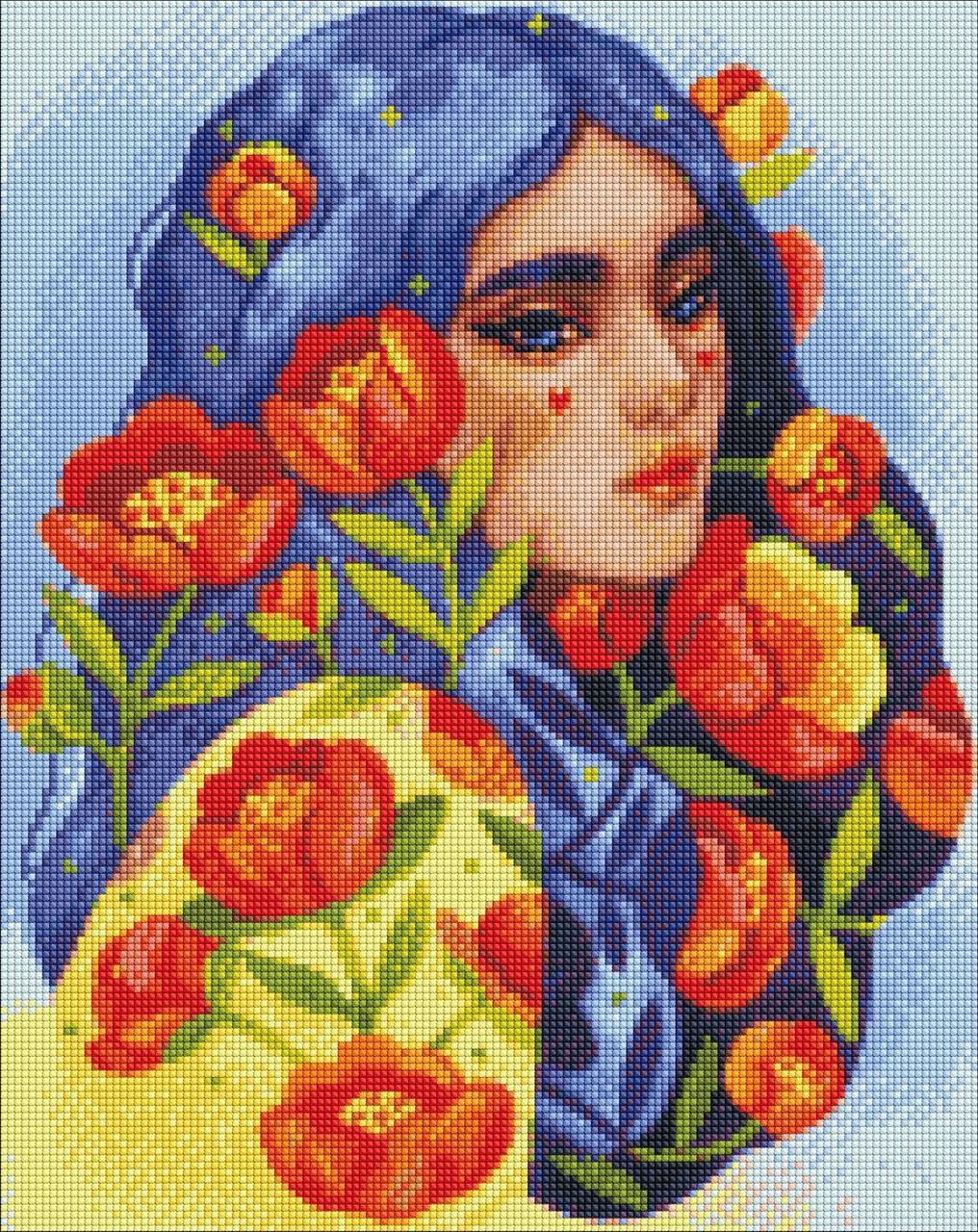 Алмазна мозаїка Патріотична Синьоока весна ©lesya_nedzelska_art 30х40 Ідейка (AMO7475)