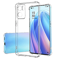 Чехол Fiji Proof для Oppo A76 / A96 бампер с усиленными бортами Transparent