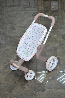 Лялькова коляска Smoby Baby Nurse з поворотними колесами Рожева пудра