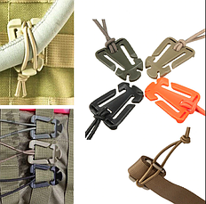 Карабін тактичний, фіксатор універсальний для Molle Tan, фото 5