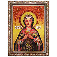 Икона "Святая мученица Вера" янтарная 40х60