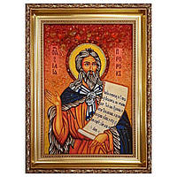 Икона "Святой пророк Илия" янтарная 40х60
