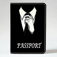 Обложка на паспорт v.1.0. 05 Джентльмен (эко-кожа) (6028)