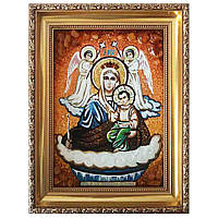 Икона "Образ Пресвятой Богородицы Живоносный источник" янтарная 40х60