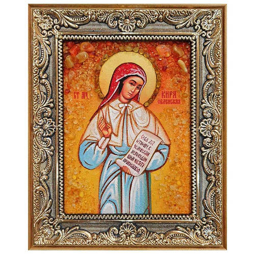 Икона "Святая Кира Оболенская" янтарная 40х60 (ID#1821455736), цена ...