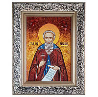Икона "Святой преподобный Максим Исповедник" янтарная 40х60