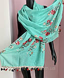 Розкішний шарф з українською вишивкою, фото 4