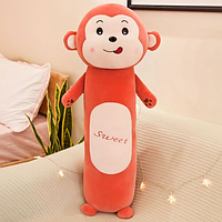 М'яка іграшка подушка батон мавпа антистрес Дитяча іграшка мавпочка батон обіймашка Рожевий Топ!