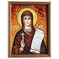 Икона "Святая мученица Дария" янтарная 40х60