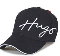 Люксовая стильная черная кепка бейсболка лого вышивка коттон модная брендовая унисекс Босс