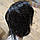 Навчальна голова манекен для плетіння волосся чорна, 45 см (штучне волосся), фото 5