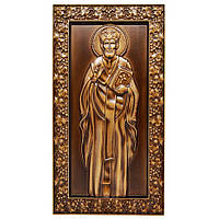 Икона "Николай Чудотворец" резная из дерева 33х17.5 см
