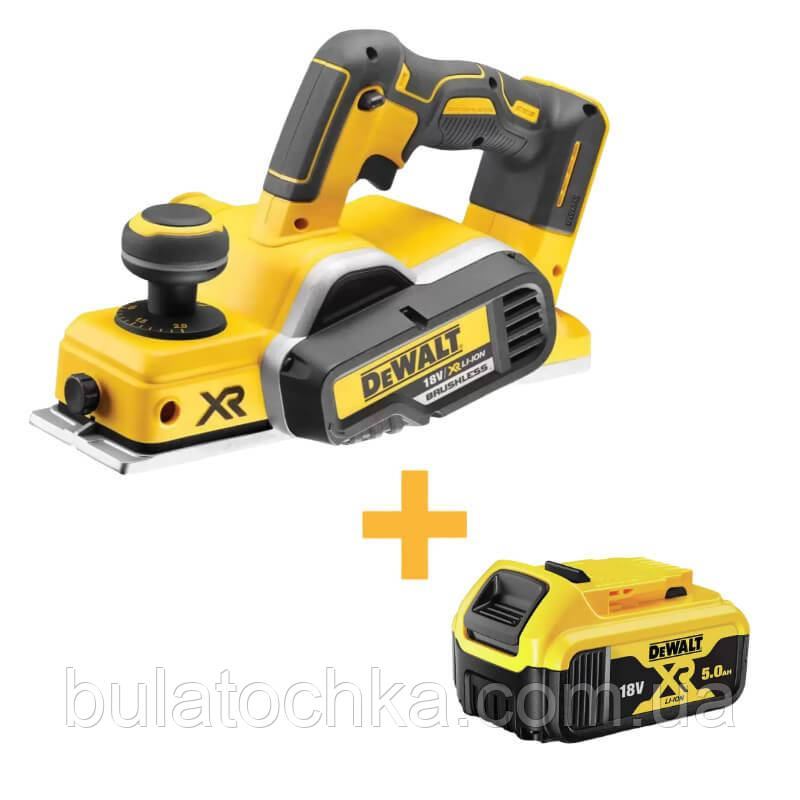 Рубанок акумуляторний безщітковий DeWALT DCP580N+DCB184