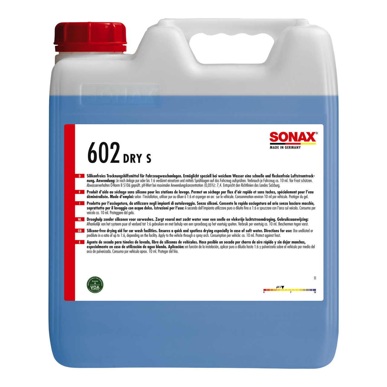 Засіб для сушки і блиску кузова автомобіля 10 л SONAX Dry S (602600)