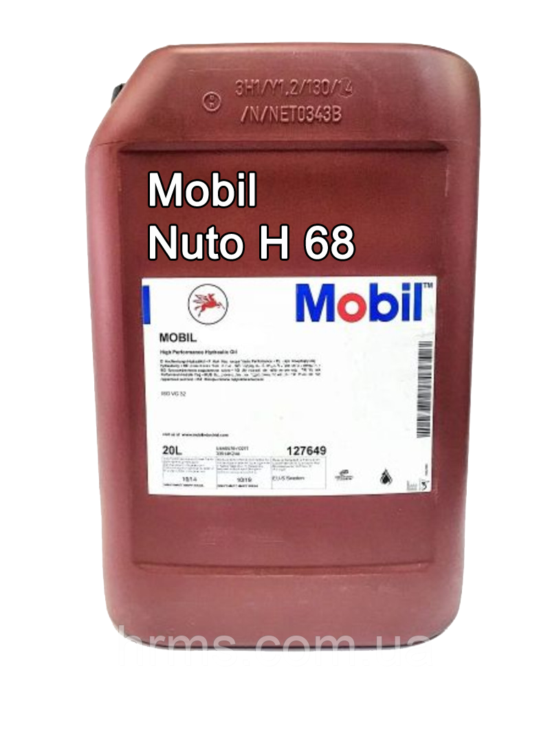 Масло гидравлическое Mobil Nuto H 68 (ISO VG 68; HLP) канистра 20 л ...