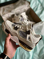 Nike Air Jordan 4 White Grey Brown кроссовки и кеды высокое качество Размер 38
