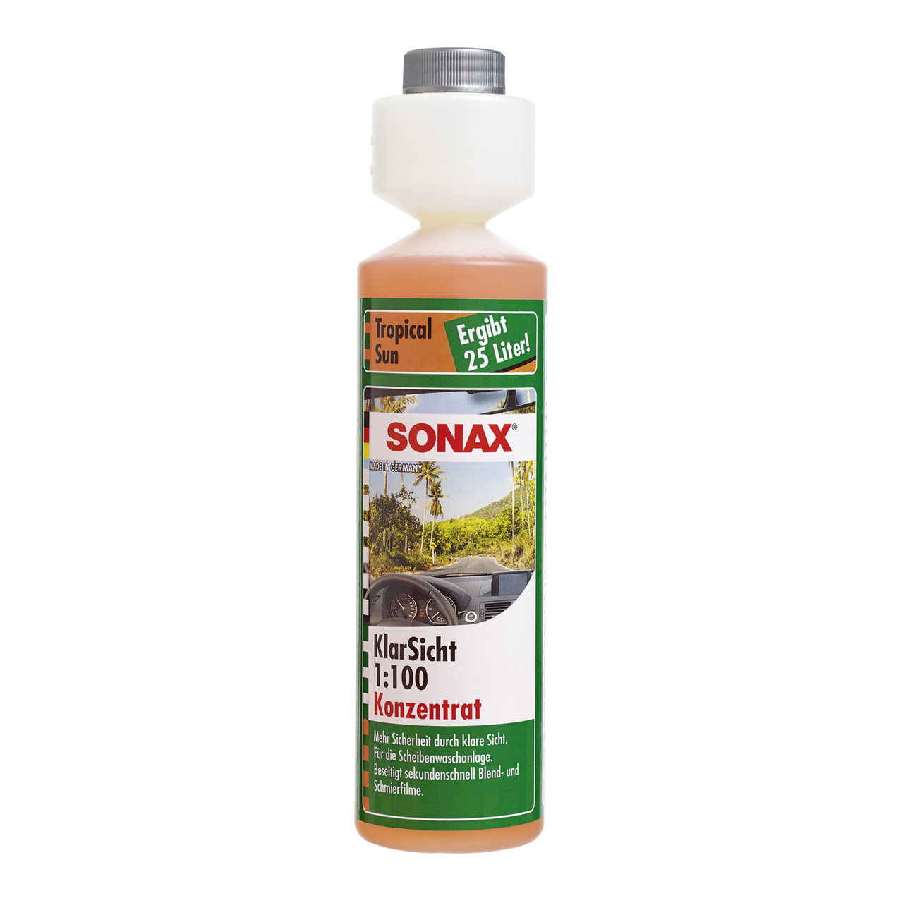 Концентрат омивача скла літній 1:100 250 мл SONAX - Tropical Sun (387141)