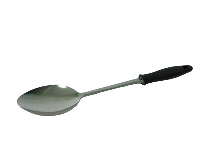 Ложка для гарніру кухонна велика нержавіюча сталь Ложка гарнірна овальна з пластиковою ручкою L 31,5 cm