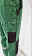 Штани робочі ЛИМАР , зелені з чорним , тканина Саржа, фото 2