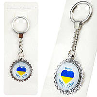 Брелок для ключів Серце в долонях України