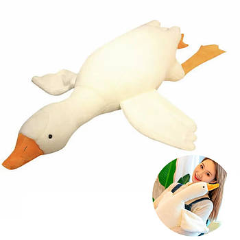 М'яка іграшка Гусак 70 см, EL-2117-3 / Плюшева подушка обіймашка / Іграшковий м'який довгий гусак