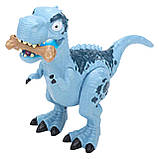 Динозавр інтерактивний (2 кольори, висота 26см, звуки, світло, кісточка, на батарейках) 3802-2A, фото 3