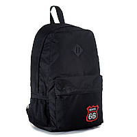 Молодежный черный спортивный рюкзак из прочной водонепроницаемой ткани повседневный среднего размера 300-66к