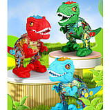 Динозавр музичний (3 кольори, шестерні, ходить, звук, світло, на батарейках) M8018-48, фото 2