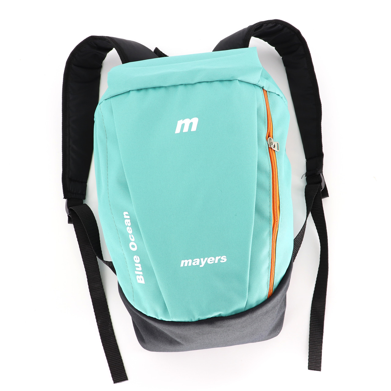 Дитячий рюкзак легкий універсальний Mayers маленький повсякденний Бірюзовий з помаранчевої блискавкою