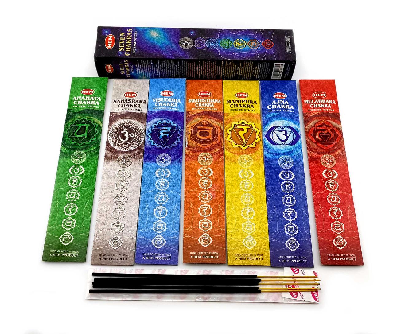 Набір із семи видів пахощів Seven Chakras "Сім Чакр" Hem Індія, фото 1