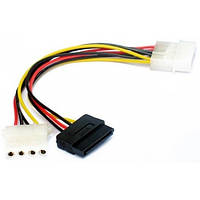 Кабель Gembird CC-SATA-PSY2 Molex female to Molex male + SATA power cable (Код товара:28123)