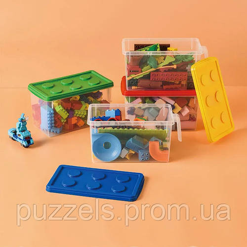 Купить Контейнер (органайзер) для хранения Лего 8.6 л Зеленый, цена 349 ...