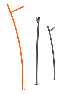 Сучасна Паркова LED опора освітлення Lion 4.5 м 60 W IP65