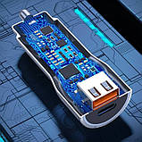 Автомобільний зарядний пристрій WK WP-C30 USB плюс Type-C 20W срібний, фото 3