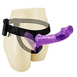 Страпон Ultra Passionate Harness Dual Vibration Purple, фото 3
