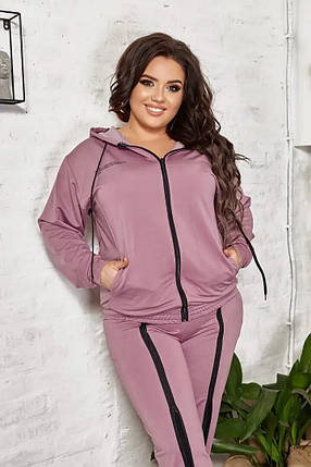 Яскравий жіночий костюм двійка "Трикотаж-двонитка" 60, 64 розмір 60, фото 2